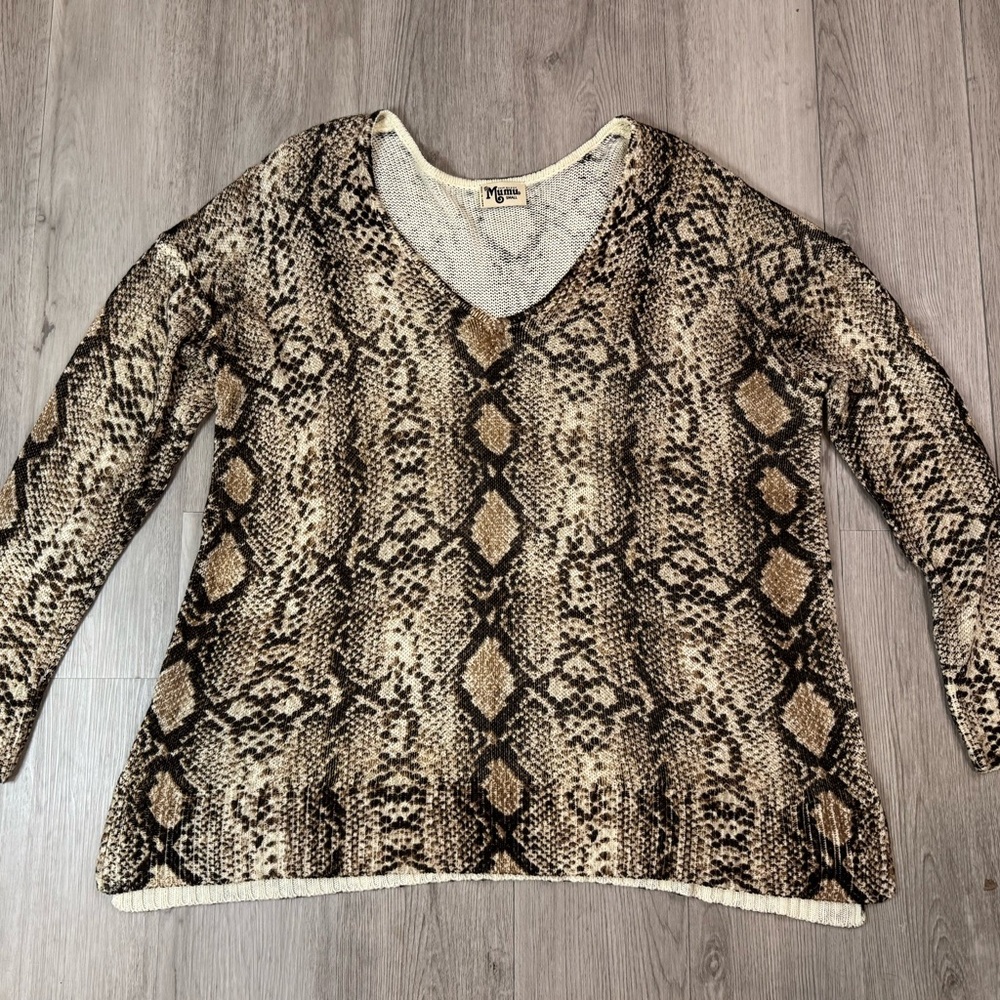 Show Me Your Mumu Python Snake Pattern Knit Hug M… - image 2